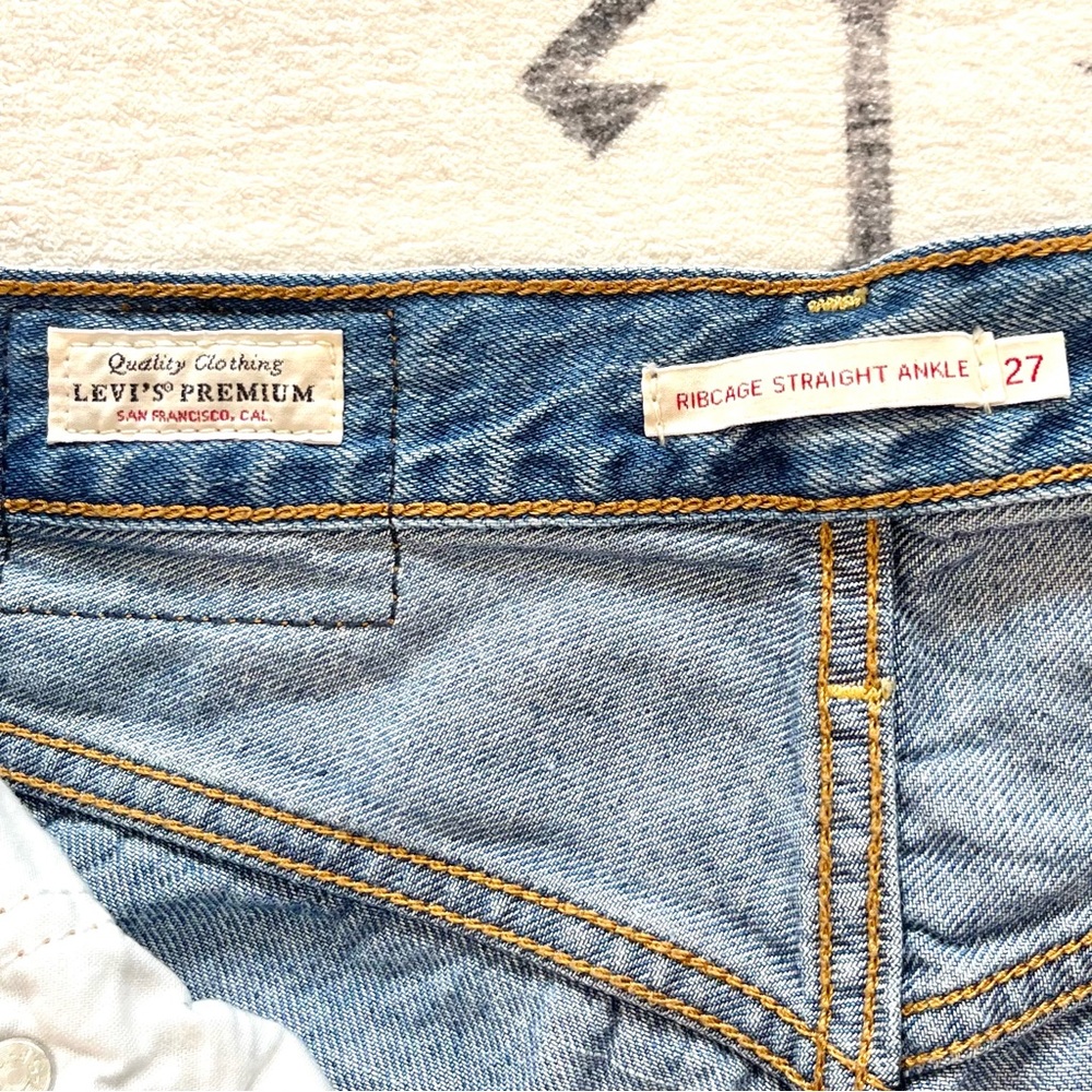 Custom Levi’s Ribcage Straight Ankle Jeans in Noe High Size 27 - Picture 12 of 15